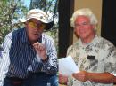 Jerry Boyd, WB8WFK (left) and Mike Pendley, K5ATM (right) were Co-chairs of the organizers for this year's championships. Both are medal holders from previous USA championships. [Joe Moell, K0OV, Photo]