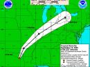 This map, courtesy of the National Weather Service, shows Ike's progress over the next five days.