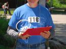 First-timer Robert Evans, N1BE, is ready at the 80 meter starting line. He is using a home-built ARDF set by Dale Hunt, WB6BYU. Plans are in the September 2005 issue of <em>QST</em>.