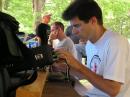 George Gross, N3GJ, focused on Field Day with Steve Conomikes, KB3EYY, in the background.