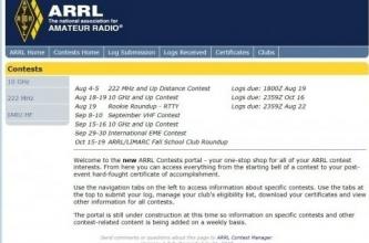 ARRL Contests Portal